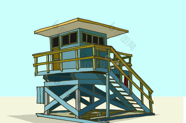 海滩守卫塔