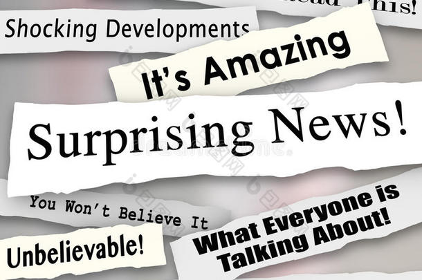 令人吃惊的消息令人震惊的令人难以置信的头<strong>条新闻</strong>撕碎了破碎的<strong>新闻</strong>