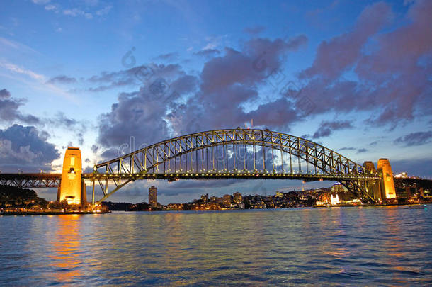 悉尼海港大桥日落