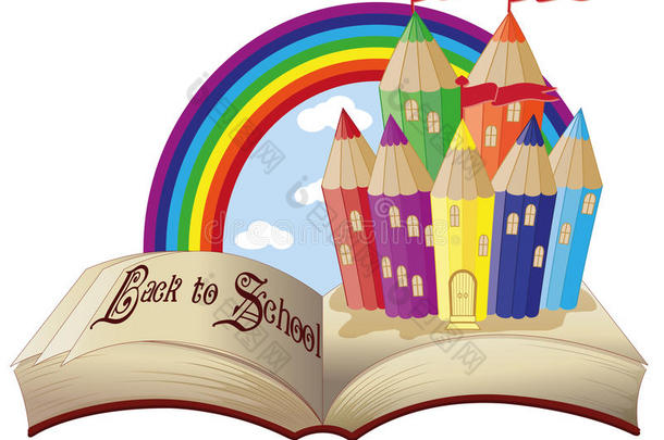 回到学校。魔法书和神奇的学校城堡