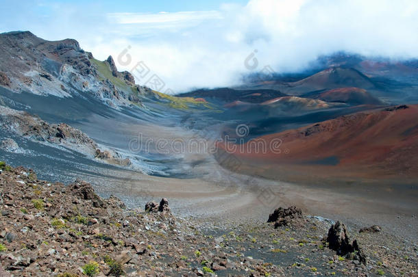 毛伊岛哈雷卡拉国家公园的哈雷卡拉火山口