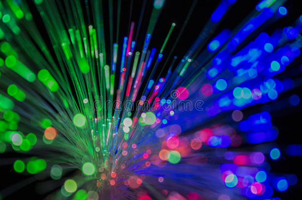 光纤网络电缆的彩色背景。。