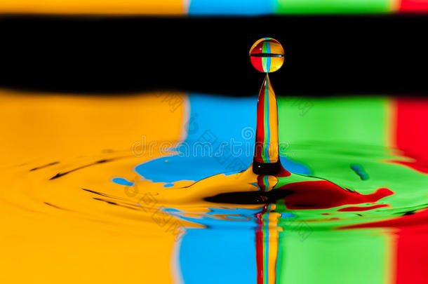 抽象背景彩色水滴飞溅