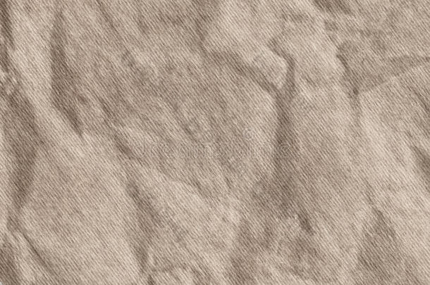 浅棕色条纹再生马尼拉牛皮纸包装纸粗糙的纹理皱巴巴