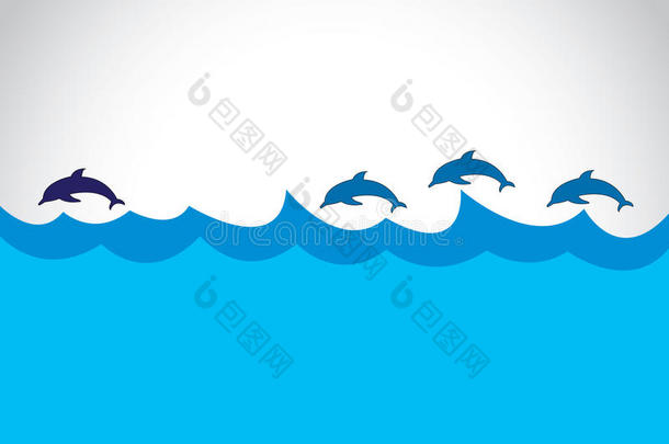 年轻的蓝海豚领导一群海豚-领导理念