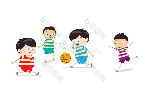 小孩子打篮球