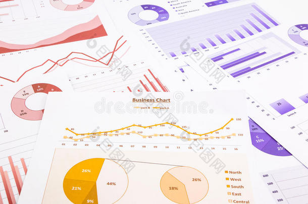 商业图表，数据分析，营销报告和教育