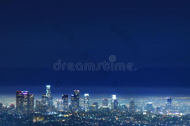 洛杉矶-格里菲斯洛杉矶市中心夜景