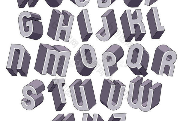 三维粗体和大字体，单色尺寸字母制作