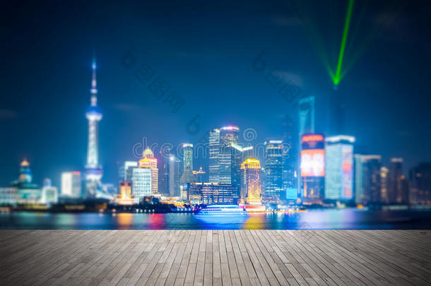 上海天际线梦幻城市背景