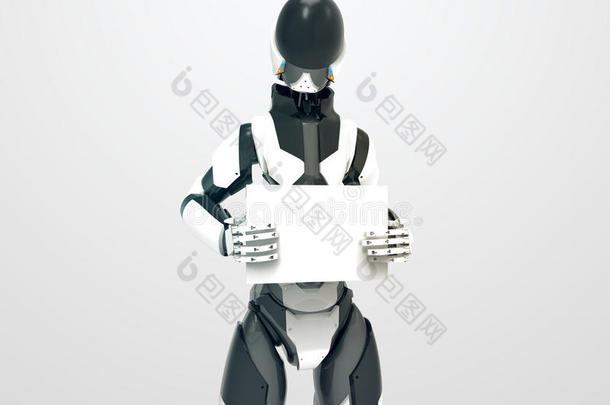现代手持式白板机器人/3d空纸机器人