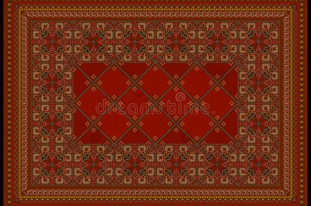 经典地毯的红色奢华装饰