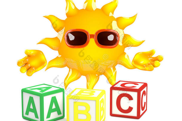 3d太阳学会了字母表