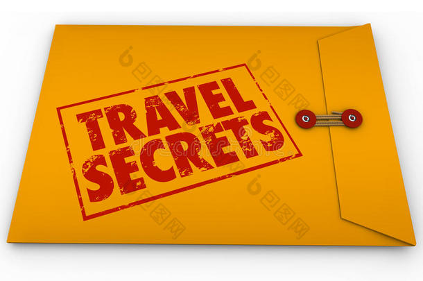 旅游机密黄色机密信封提示建议信息