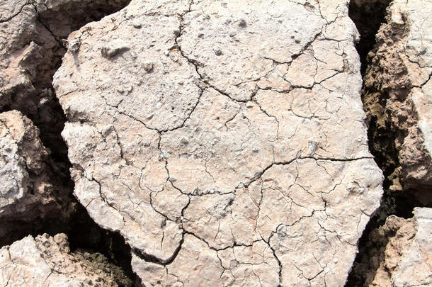 干涸的土壤，土地上的裂缝