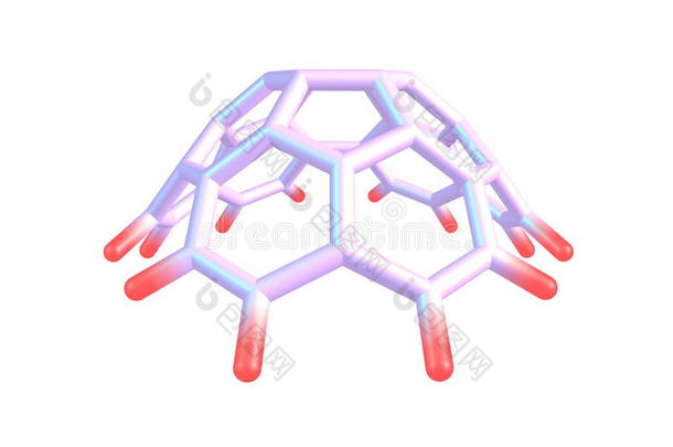 白色上分离的环三烯分子