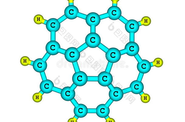 白色上分离的珊瑚花分子