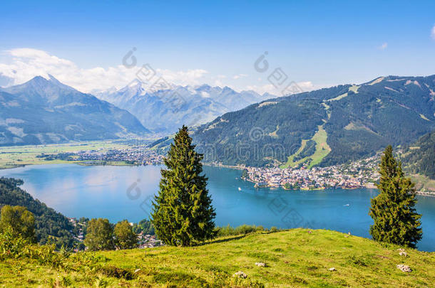 奥地利阿尔卑斯山和泽尔姆西的美丽风景