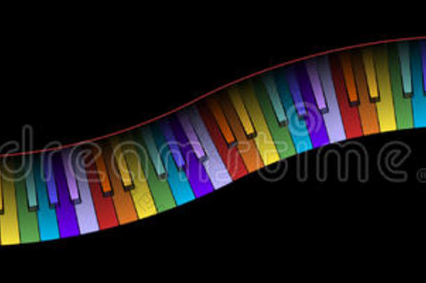 曲线钢琴键盘颜色