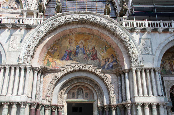 意大利威尼斯圣马可大教堂局部景观