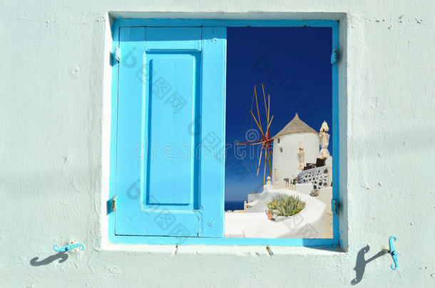 希腊美景之窗-圣托里尼