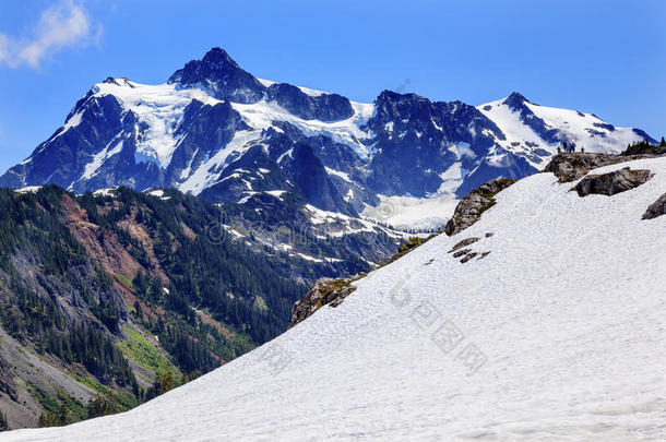 徒步雪原艺术家点冰川舒克山华盛顿