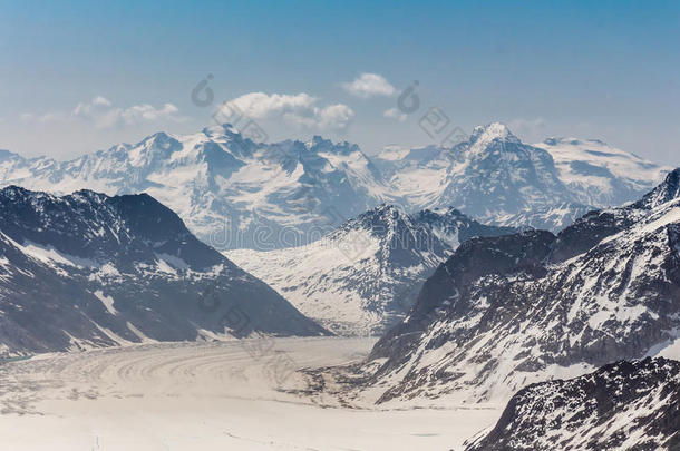 瑞士阿尔卑斯山<strong>少女</strong>峰阿勒奇冰川
