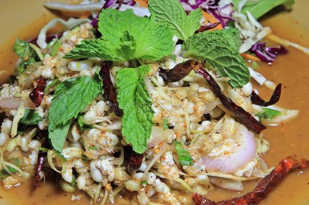 泰国传统美食，蚂蚁的辛辣沙拉蛋