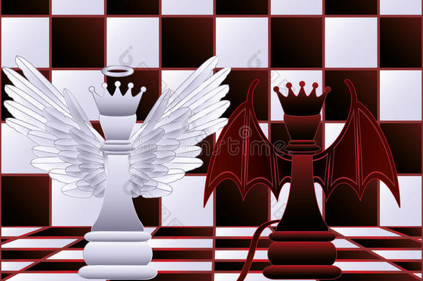 象棋皇后天使与魔鬼