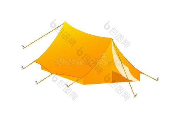 橙色野营帐篷
