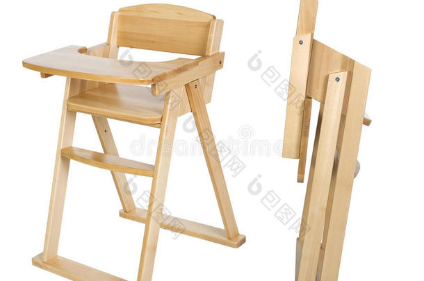 木制儿童餐椅，带通道，方便选择