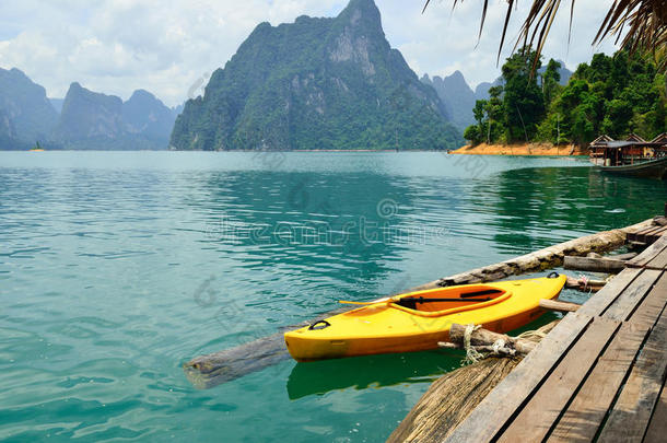 在清朗湖的景色，泰国的可可树国家公园。