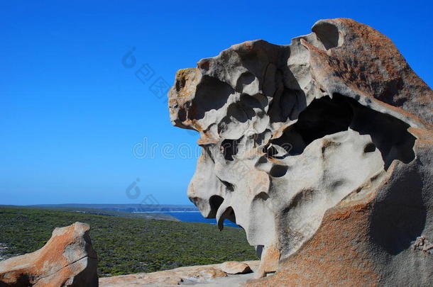 著名的岩石，弗林德斯蔡斯国家公园。<strong>南澳大利亚</strong>袋鼠岛