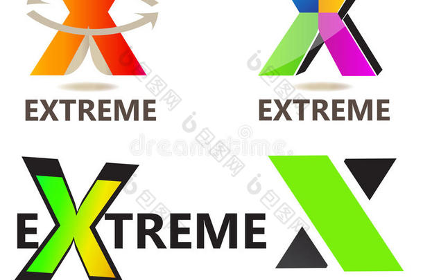 extreme字母x徽标