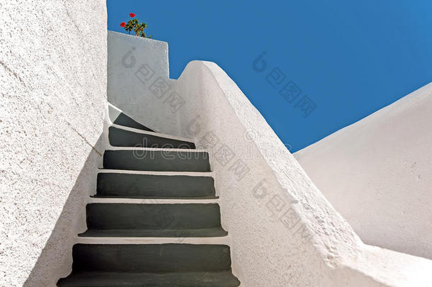 希腊圣托里尼伊<strong>莫</strong>罗维利的楼梯