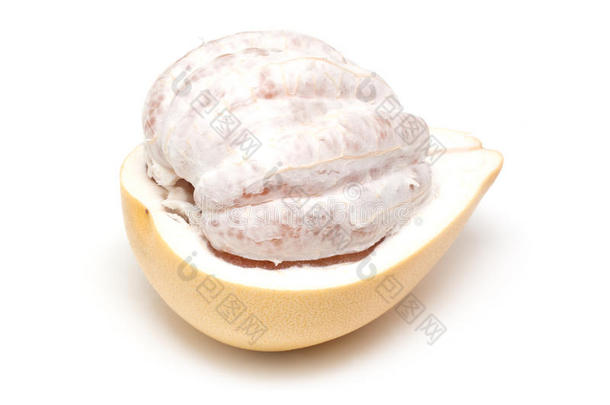 柚子或中国柚子孤立在白色