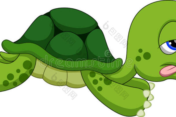 可爱的超级海龟<strong>卡通跑步</strong>