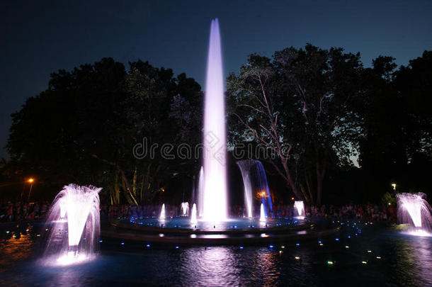 布达佩斯玛格丽特岛的神奇喷泉