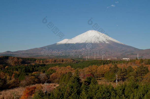 从酒店看富士山