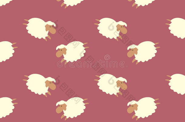 绵羊图案矢量图
