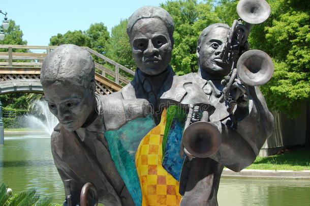 <strong>新奥尔良</strong>公园的青铜雕塑