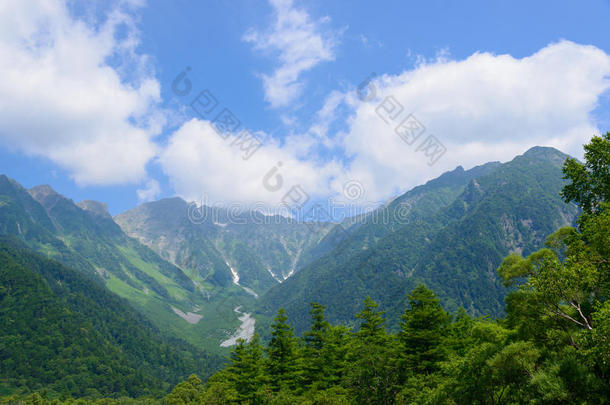 日本长野kamikochi的和田山