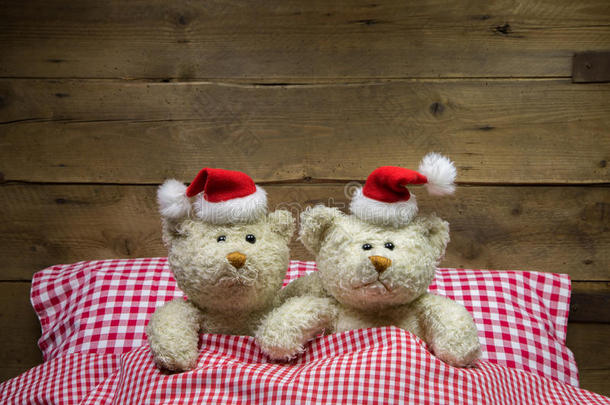 <strong>圣诞夜</strong>的两只泰迪熊：搞笑贺卡的创意