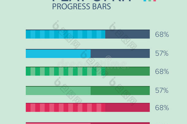 平面ui套件<strong>进度条</strong>设计模板