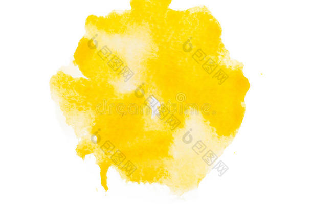 抽象<strong>水彩水彩手绘</strong>黄色