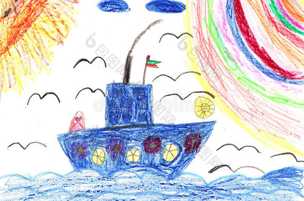 海上儿童艺术品船