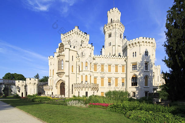 捷克共和国美丽的赫鲁博卡城堡。