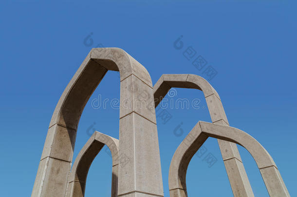 阿拉伯联合酋长国ajman环岛的拱门
