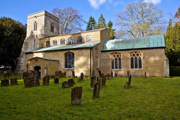 英国乡村的乡村教堂