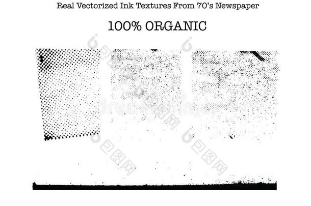 真正的矢量化黑色跟踪墨水<strong>纹理</strong>从70年代的<strong>报纸</strong>
